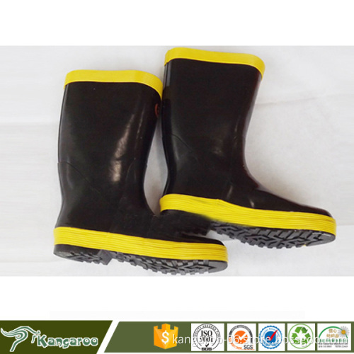 Mining Industrial Fire Firefighter Safty Leather Rubber Boots Shoes